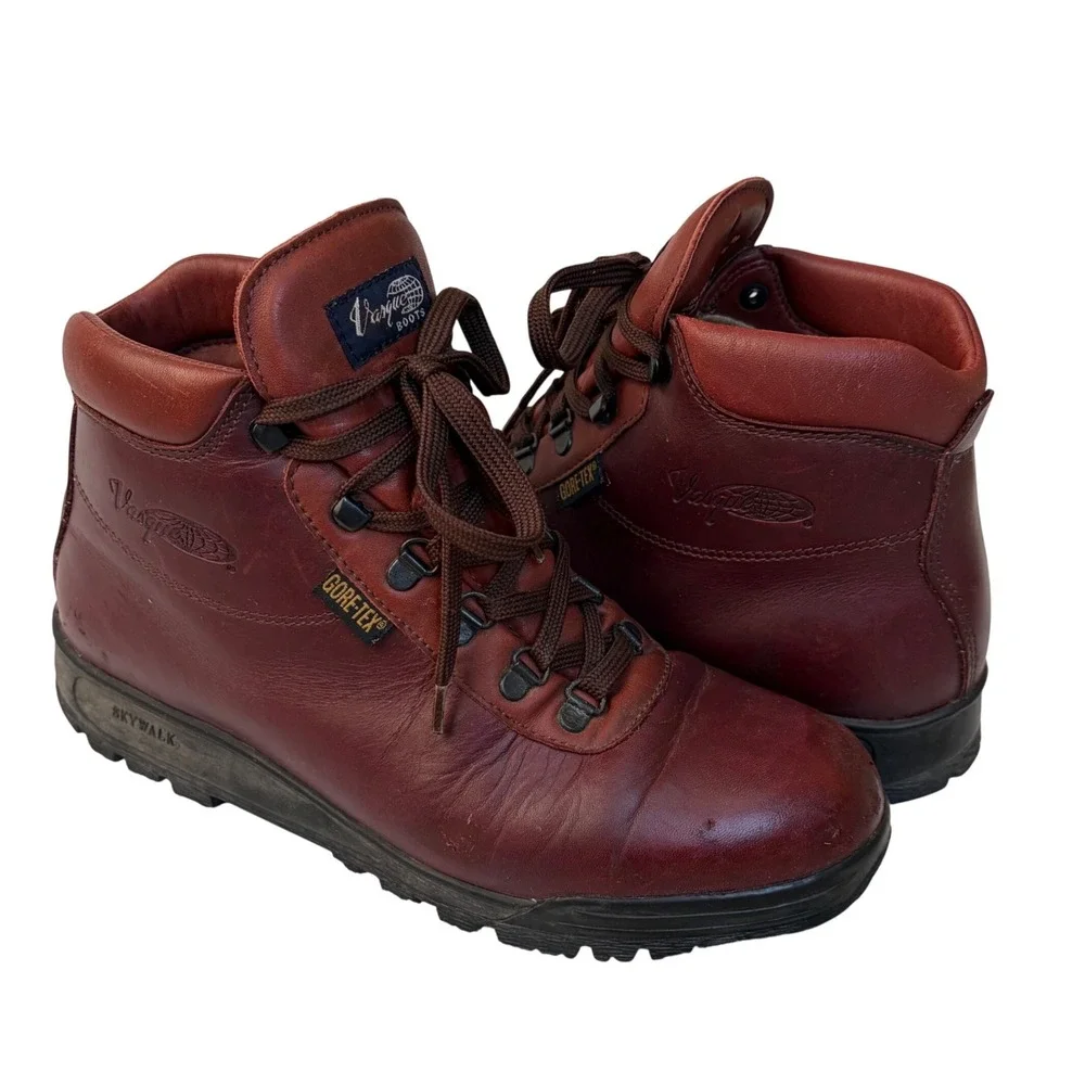VASQUE Leather Skywalk Sundowner Hiking Boots Gore-Tex Mens 10.5 Brown 7935 VTG